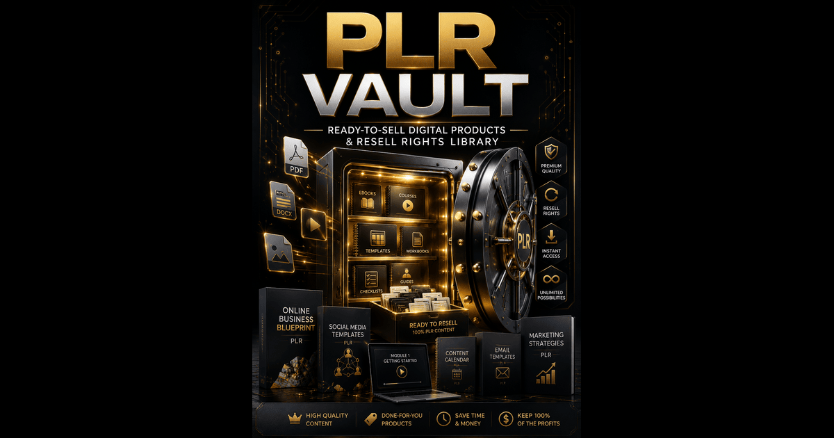 PLR Vault — Done-For-You Digital Products with Full Resell Rights
